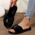 thumbnail image 4 of Fuzzy Slippers Ofreoo Women's Fashion Casual Winter Solid Color Home Indoor Cotton Slippers, 4 of 8
