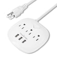 thumbnail image 2 of Tira de alimentación de 3 tomacorrientes y 3 puertos USB con control d, 2 of 2
