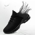 thumbnail image 4 of Larnmern Widen Slip-On Air Cushion Work Shoes for Men | Waterproof, Breathable Flyknit with Steel Toe Safety, 4 of 9