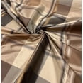 thumbnail image 2 of Copper Brown Plaid Silk Taffeta Fabric - Sold by the Yard, 2 of 9