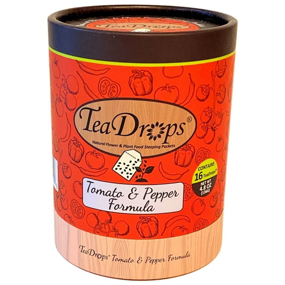TeaDrops® TOMATO   PEPPER Vegetable Liquid Organic Fertilizer Packets (16 Count)