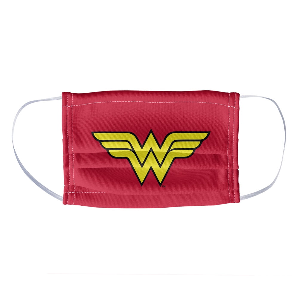Wonder Woman Classic Logo 1-Ply Reusable Face Mask Covering, Kids