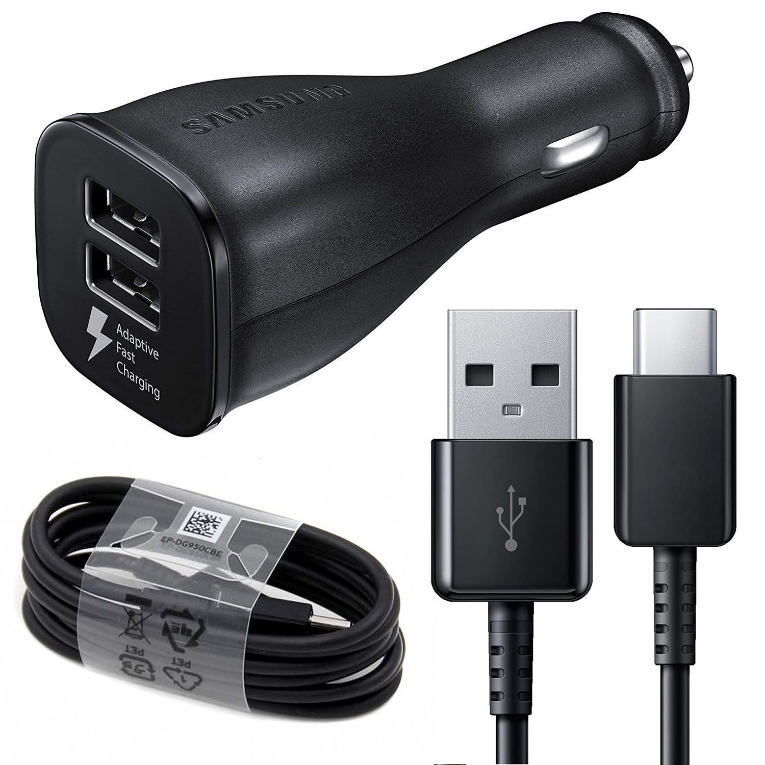 S9 Note 8 S8 Plus High Output 15Watt S9 + 3.0 Amp S8 S8+ Cellet Made USB Type-C Retractable Car Vehicle Charger Compatible for Galaxy Note 9 S9 Plus Fast Charging S8 Plus S8 Active PUSBC30R_WS9