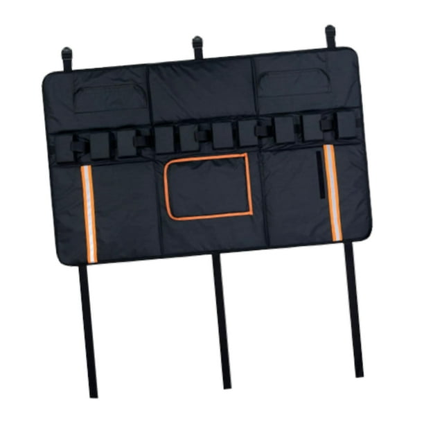 Almohadilla de protección para portón trasero de bicicleta de montaña para exteriores con tiras reflectantes Almohadilla de protección para portón Negro