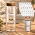 64 Fl.oz Glass Pasta Storage Containers with Airtight Wood Lids ...
