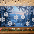 thumbnail image 5 of Frosty Design Snowflake Banner Winter Winter Display Christmas Decorative Icy Pattern Snowy Backdrop for Winter Party Christmas Decoration Indoor Hanging, 5 of 9