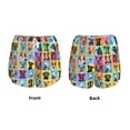 thumbnail image 5 of Uemuo Cute Dogs Collage Pattern Women's Athletic Shorts High Waisted Running Shorts with Liner Pockets Gym Elastic Workout Shorts-Medium, 5 of 8
