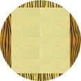 thumbnail image 1 of Ahgly Company Machine Washable Indoor Round Transitional Dark Golden Rod Brown Area Rugs, 6' Round, 1 of 7