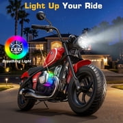 TOKTOO Licensed BMW 24v Electric Dirt Bike for kid, 24V Kid Electric Motorcycle, 24V Ride on Toy for Big Kids 5-8, 300W Power Motor With Removable Training Wheels, up to 12 Miles & 13MPH, Red