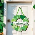 thumbnail image 2 of YingYouFu St. Patrick's Day Decoration Shamrock Door Wreath for Front Door Sign Wall Signs Shamrock Clover Spring Decor Irish Sign Welcome Hanging for Home Decor Party Outdoor Indoor Wooden, 2 of 3