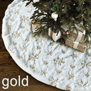 30/35/48inch Snowflake Christmas Tree Skirt Ornament Diameter Christmas Decoration New Year Party Supply