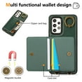 thumbnail image 6 of ELEHOLD Case for Samsung Galaxy A53 5G, Zipper Leather Wallet Case with Card Holder Stand,Green, 6 of 6