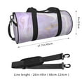 thumbnail image 2 of Balery Lavender Glitter Foil Stripes Bolsa de Gimnasio para Mujeres y Hombres, Bolsa de Viaje Impermeable, Bolsa de Fin de Semana con Compartimento para Zapatos y Bolsillo Húmedo, 2 of 6