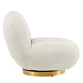 thumbnail image 4 of Modway Kindred Boucle Upholstered Upholstered Fabric Swivel Chair in Gold Ivory, 4 of 8