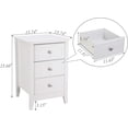 thumbnail image 5 of VINGLI Upgraded White Nightstand w/ 3 Drawers Modern Bedroom Wooden Bed Side Table, 5 of 8