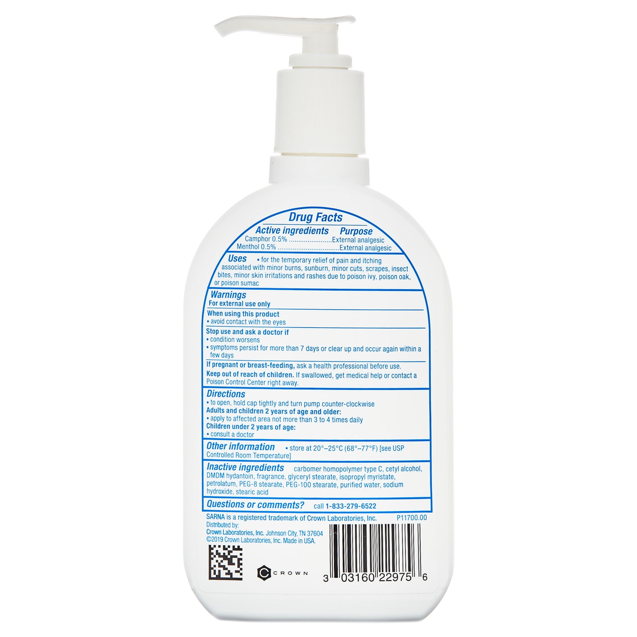 Sarna Original Steroid-Free Anti-Itch Cooling and Soothing Lotion, 7.5 oz
