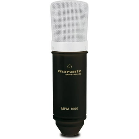 Professional Mic Stand Marantz Professional MPM-1000 | Cardioid Condenser Microphone with Windscreen, Shock Mount & Tripod Stand (18mm / XLR Out) ()