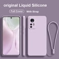 thumbnail image 4 of Xiaomi Redmi Note 12s A2 12 Pro 5G + Plus 4G Funda De Goma De Silicona Líquida De Borde Recto + Cordón Mate TPU Carcasa Correa A Prueba De Golpes, 4 of 4