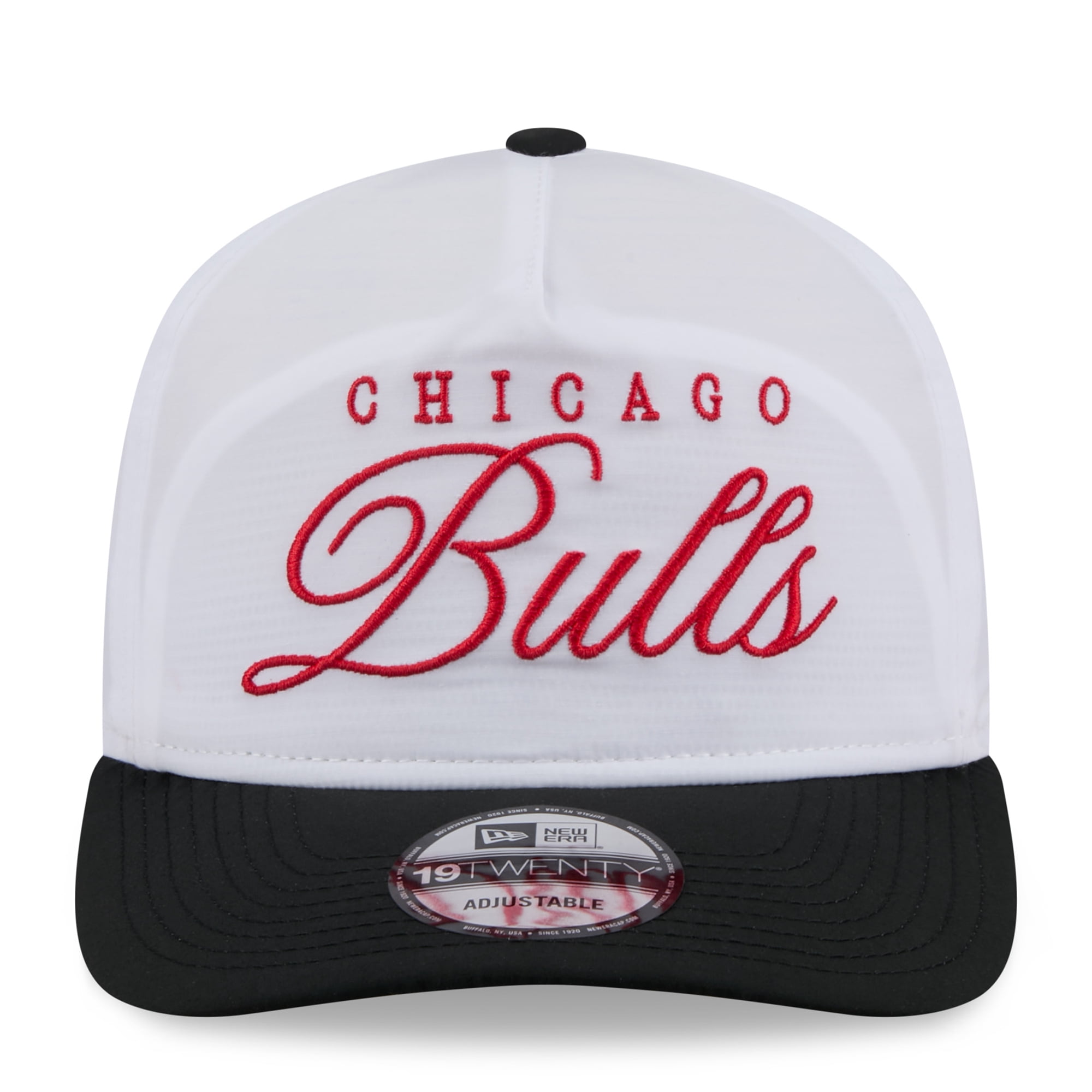 Men's New Era White/Black Chicago Bulls 2025 NBA Draft On-Stage Nylon 19TWENTY Adjustable Hat