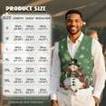 thumbnail image 7 of Yuyamidu Snowman Men's V-Neck Business Vests with 3 Pockets Green Christmas Formal Dress Vest for Suit Tuxedo Casual 4 Button Waistcoat Size M, 7 of 7