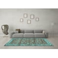 thumbnail image 3 of Ahgly Company Indoor Square Persian Light Blue Traditional Area Rugs, 6' Square, 3 of 4
