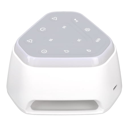 Xirurus Portable Sound Machine with 26 Soothing Sounds and Night Light, 5.12 inches / 13 cm, White