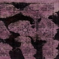 thumbnail image 1 of Ahgly Company Machine Washable Indoor Square Abstract Raspberry Purple Area Rugs, 6' Square, 1 of 7