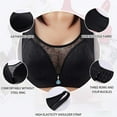 thumbnail image 3 of Bigersell Fashion Deep Cup Bra Full-Coverage Bra Push-Up T-Shirt Bra Padded Bra Style B53 Workout Bra Women Lightly Lined Bra Feature Sports Bra Hook & Eye Bra Closure , Black XXL, 3 of 8