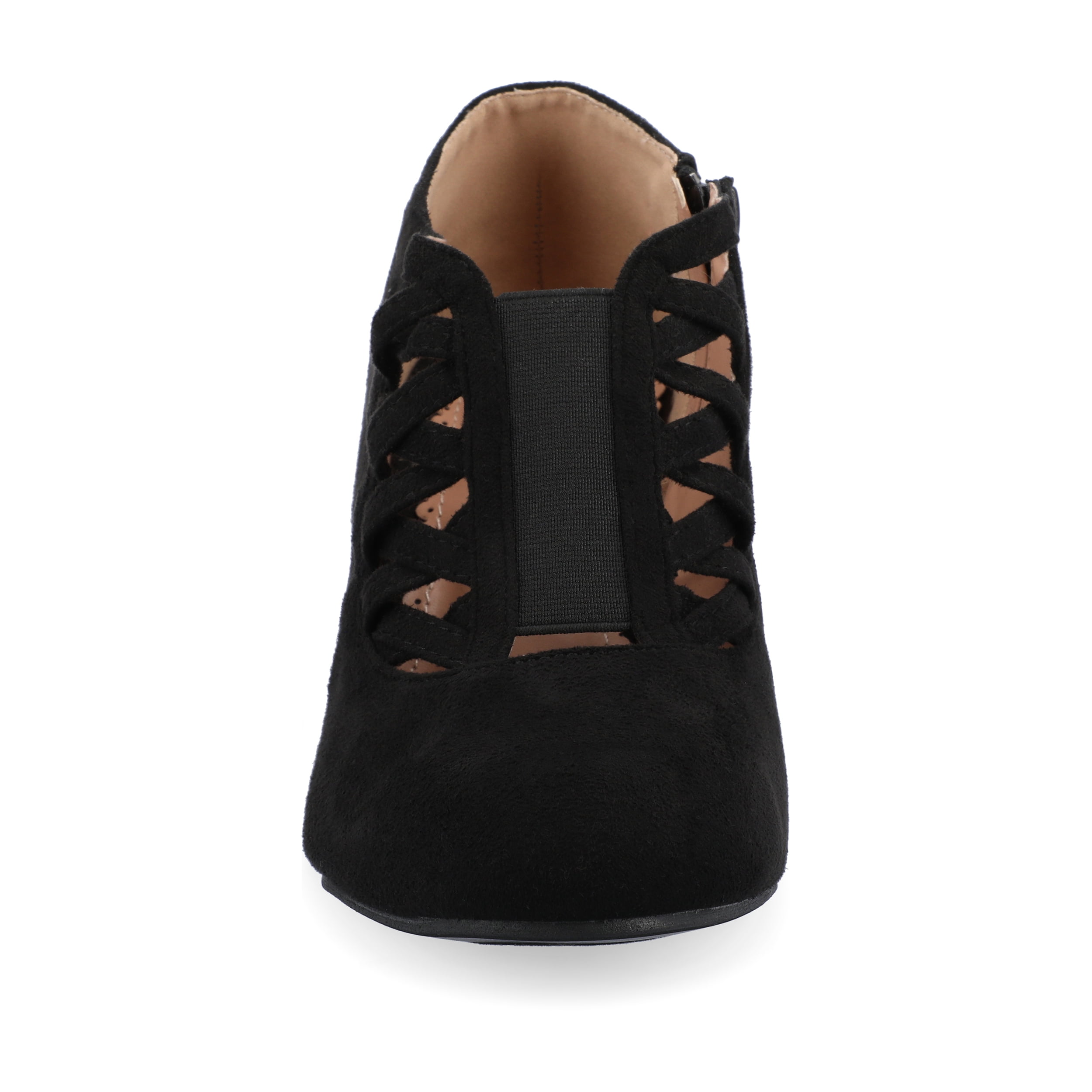 Journee Womens Piper Inside Zip Block Heel Booties, Widths Available