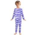thumbnail image 3 of Light Purple Zebra Pattern Cotton Pajamas 2 Piece Set Sleepwear Soft and Comfortable Homewear Nightwear, 3 of 7