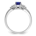 thumbnail image 2 of Primal Silver Sterling Silver Rhodium-plated Blue and White Sapphire Ring, 2 of 7
