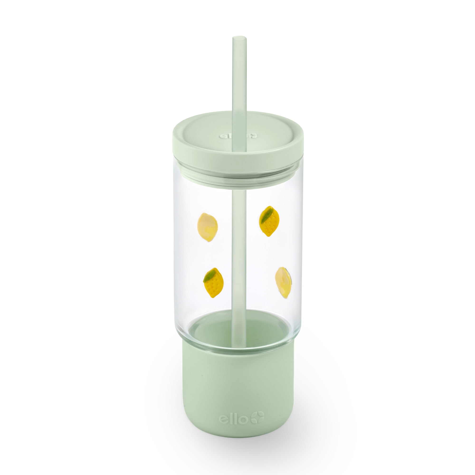 Ello Nova Charmed 18oz Glass Tumbler - Lemons