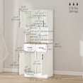 thumbnail image 3 of HOMCOM Armoire de Rangement de Cuisine avec Étagères Ajustables, Comptoir, 3 of 10