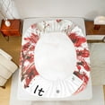 thumbnail image 5 of Manfei Caroon Snowman Full Size Sheets,Let It Snow Bed Sheets,Red White Sheet Sets For Kids,Microfiber Bedroom Decor,4-Piece, 5 of 7