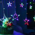 thumbnail image 1 of Luces navideñas para ventana Luces de estrella con pilas, 8 modos de iluminación con luz de hadas navideña colgante remota para fiesta en la habitación Navidad Acción de Gracias In, 1 of 5