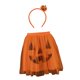 thumbnail image 4 of Diadema de Halloween con falda tutú, accesorio para fiestas y actuaciones en el escenario. Naranja, 4 of 9