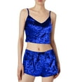thumbnail image 1 of 2025 Ensembles de Pyjama pour Femmes Velours pour Femmes 2 Tenues Mignonnes et Confortables Pièces Combinaison Tenue Sans Manches Pyjamas à Manches Longues pour Femmes Haut Court Camisole +, 1 of 7