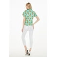 thumbnail image 2 of Women's Hawaiian Lady Aloha Shirt in Pineapple with Glasses in Turquoise XL, 2 of 5