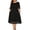Black, variant on Womens Floral Lace Plus Size Midi Dress Scooped Neckline Cocktail Party Dresses Black XXXL