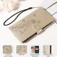thumbnail image 4 of For Xiaomi Redmi Note 14 4G (164.84mm) Case Butterfly Floral Imprint Wallet Stand Leather Phone Cove, 4 of 5