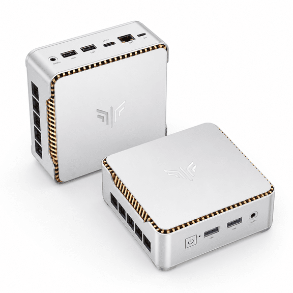 NIPOGI P2 Mini Business Desktop Computer,AMD Ryzen Embedded R2544 16GB DDR4 512GB SSD, Windows 11 Pro