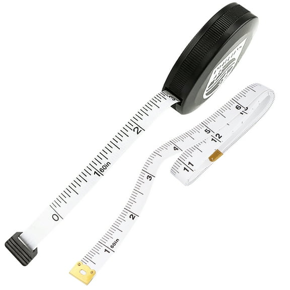 WHAMVOX  Tape Measure Tool Portable Flexible Centimeter Ruler Keychain Measuring Black