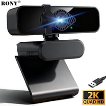 RONY 2K QHD Web Camera: USB Autofocus PC Webcam with Noise-Canceling Mic, Streaming Computer Camera for PC Laptop Desktop