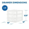 thumbnail image 2 of Gracious Living 3 Drawer Desktop Countertop Storage with Organizer Lid, White, 2 of 8