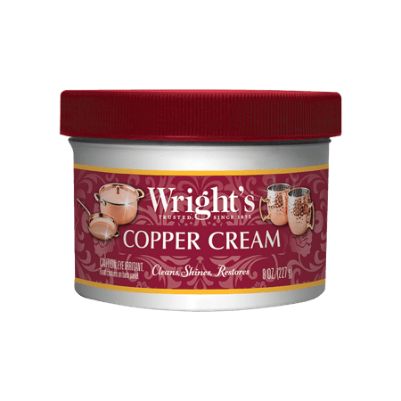 Wright's Copper and Brass Cream Cleaner - 8 Ounce (Best Way To Clean Old Brass)