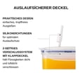 thumbnail image 4 of LocknLock - Jarra de agua para puerta de nevera, con asa, sin BPA, con tapa superior abatible, perfecta para hacer t&eacute;s y jugos, 3 cuartos de gal&oacute;n, transparente, 4 of 6