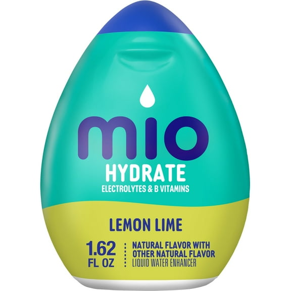 Mio Hydrate Lemon Lime Flavored With Other Natural Flavor Liquid Water Enhancer, 1.62 Fl Oz Bottle - Pack of 2
