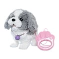 thumbnail image 1 of Juguete eléctrico para perro que camina con correa para niños, cachorro musical que mueve cola, cachorro cantando simulado, mascota electrónica Blanco Gris, 1 of 8
