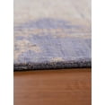 thumbnail image 3 of Rugsotic Carpets Hand Knotted Wool Area Rug, 4'x6', Blue Beige, Rectangle, Abstract, High Pile Handmade Rug for Living Room Bedroom, 3 of 6