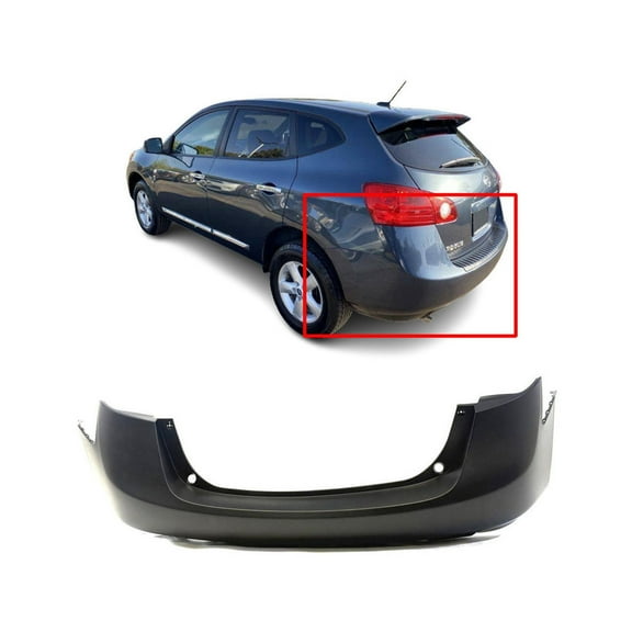DCP Rear Bumper Cover For 2008-2015 Nissan Rogue Select Primed NI1100260